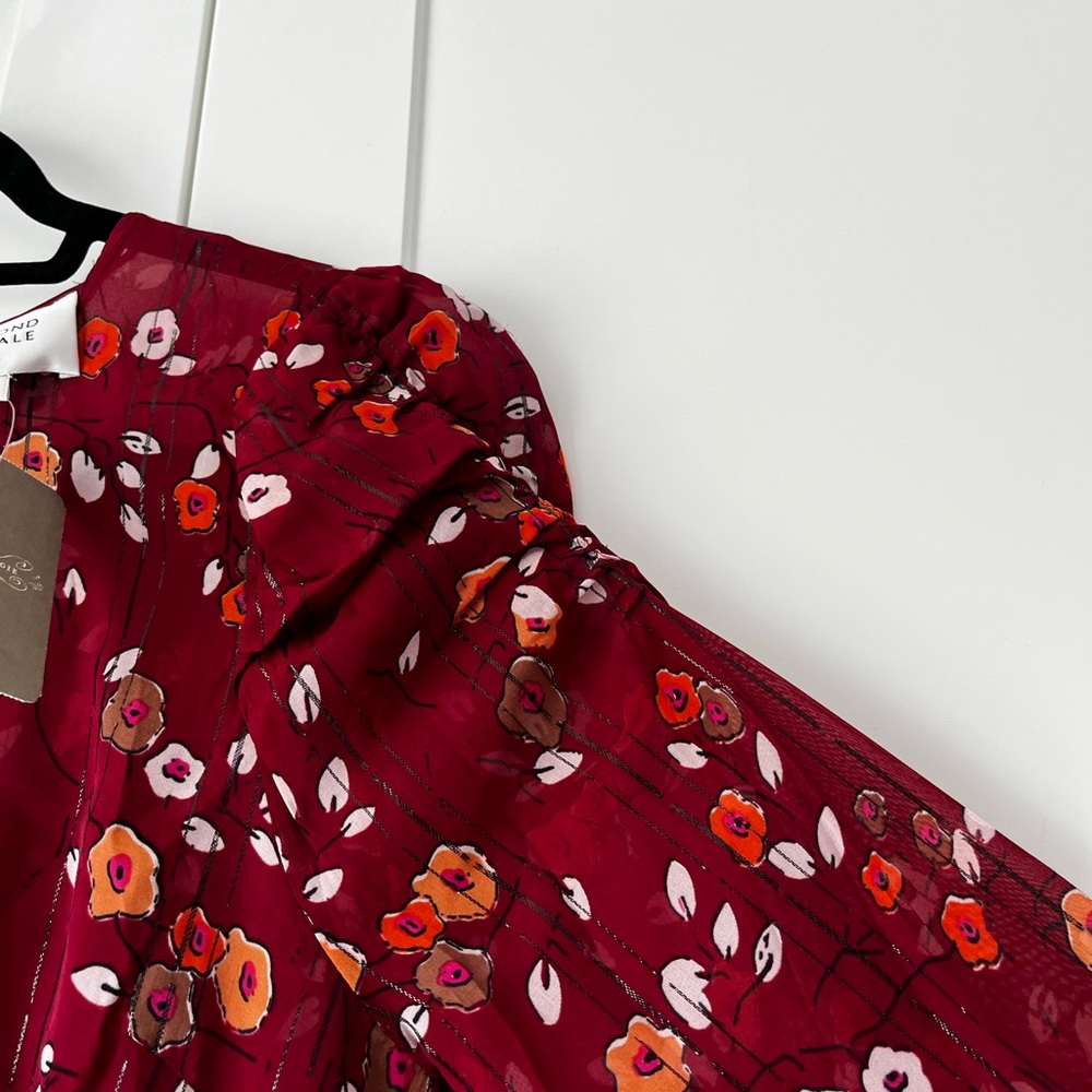Second Female Anthropologie Silk Mix Maxi Dress Size L - Picture 11 of 13